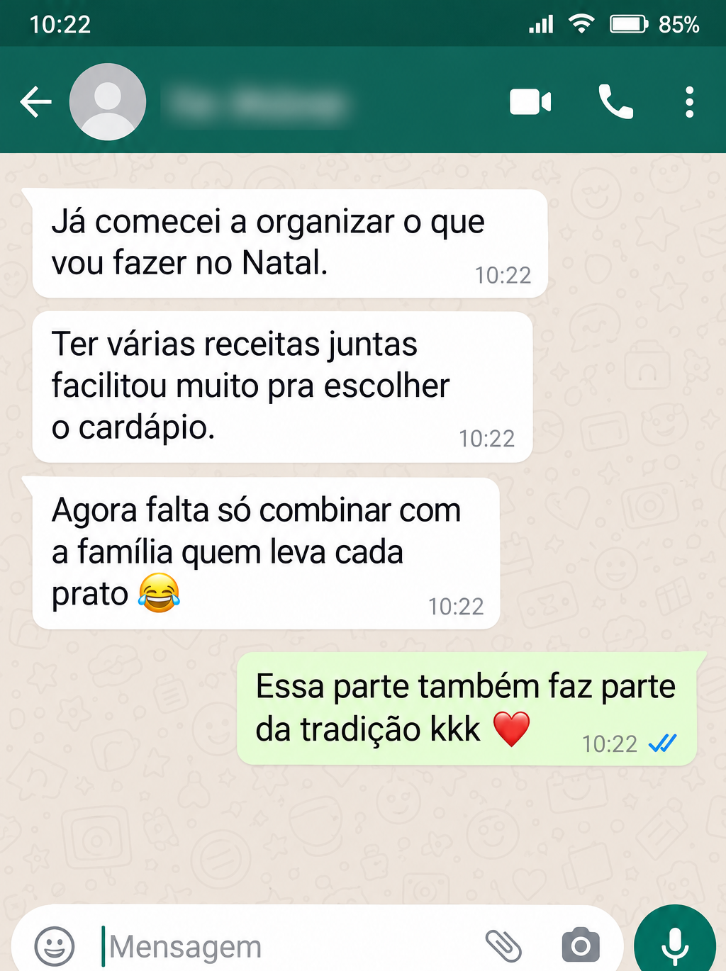 Planejamento do cardápio