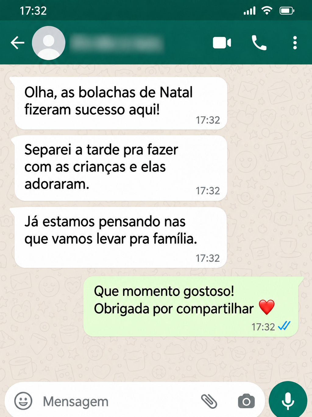 Bolachas de Natal em família